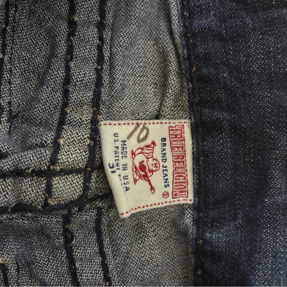 True Religion Women’s Flared Leg Distressed Blue Jeans Size 31 x 30 - Picture 6 of 6